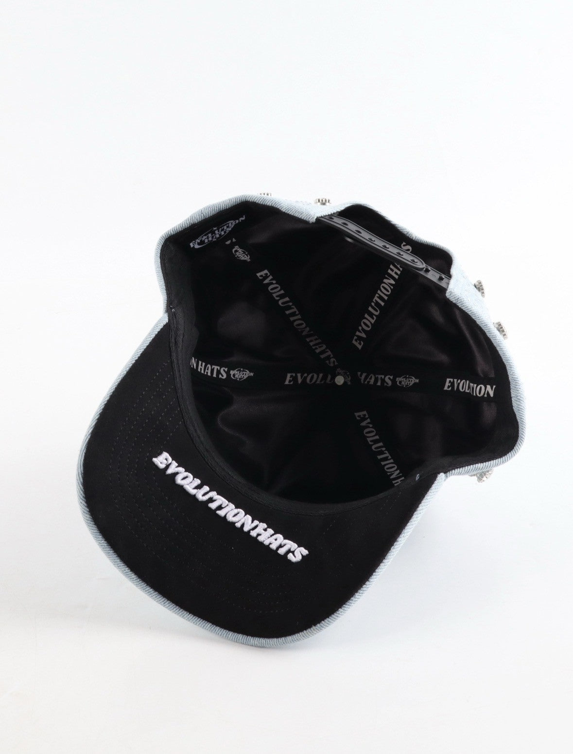 Drop 1 LA Rhinestone Denim Cap – Interior