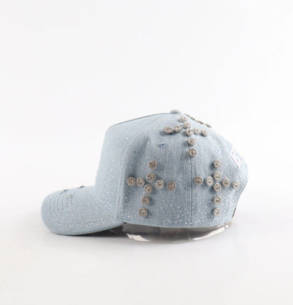 Drop 1 LA Rhinestone Denim Cap – Left side